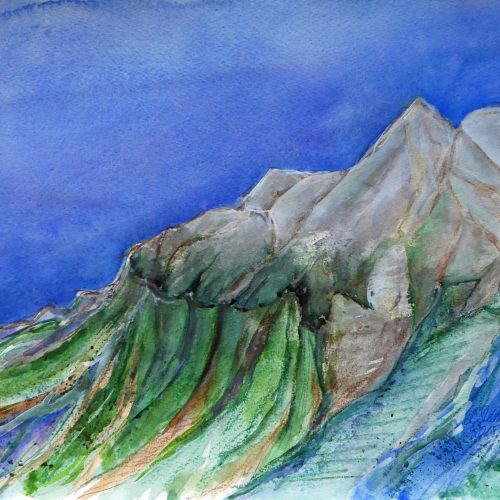Berge vor blauem Himmel